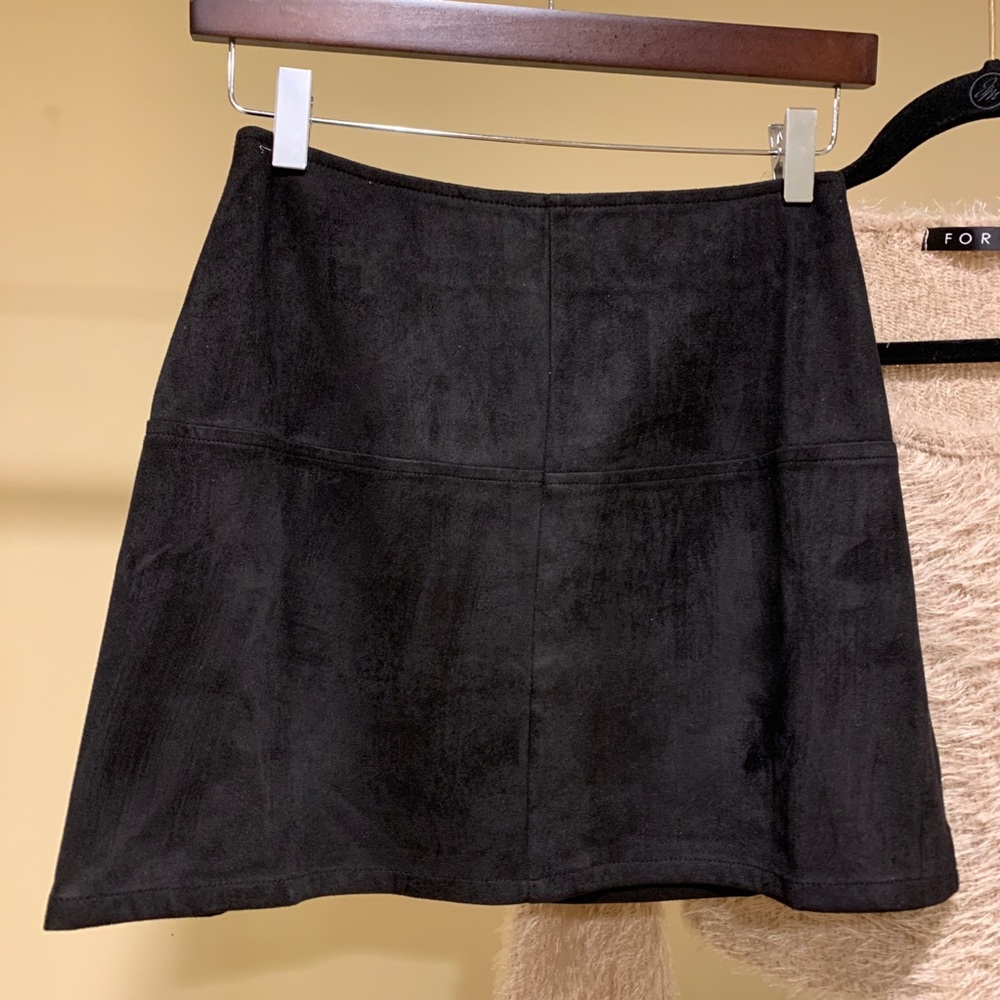 Faux Suede Mini Skirt